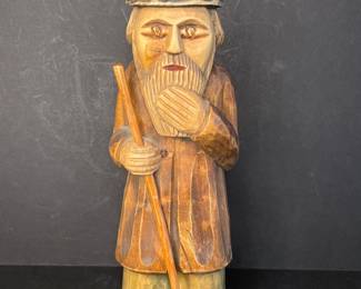 Carved wood man