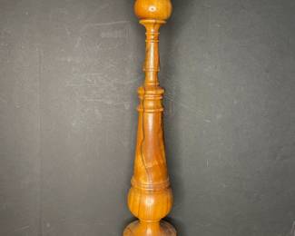 Wood candlestick