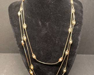 18k 3 layer necklace