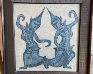 Thai Temple blue dancers