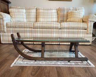 Vintage sleigh coffee table