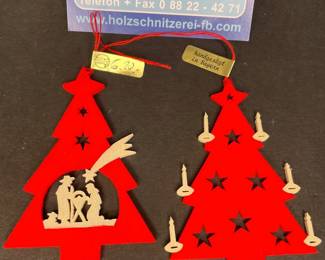 Handmade Bavarian wood ornaments