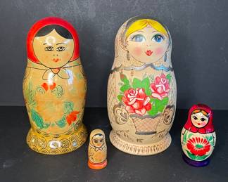 Vintage Russian nesting dolls USSR Matroshka