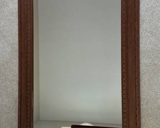Wood framed mirror