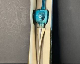 Vintage glass finial tree topper