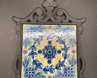 Iron tile trivet Barcelona