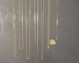 14k gold chains & bracelets