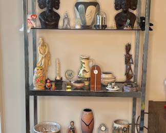 Glass & chrome etagere shelf