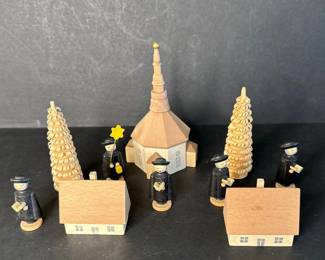 Seiffen village German wood church & choir