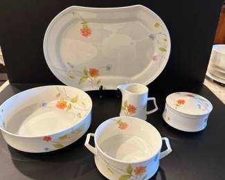 Mikasa Just Flowers china serving pieces