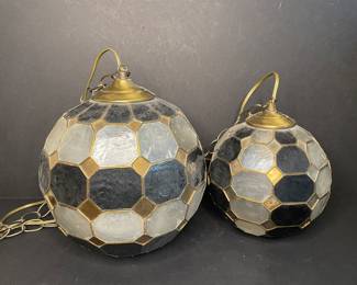 Capiz honeycomb lanterns vintage