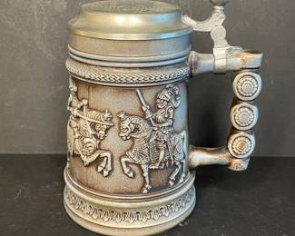 Gerz West Germany beer stein vintage, Munich 1972 olympic rings engraving on top