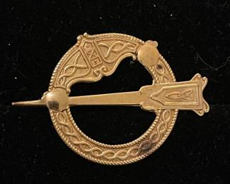 Vintage Irish Tara Celtic Sword pin brooch