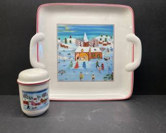 Villeroy & Boch plate and salt & pepper set