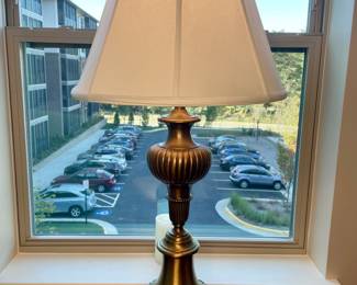 Brass table lamp set 2