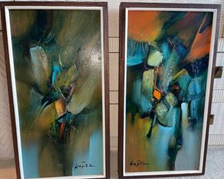 Signed Guillermo Nunez oil paintings