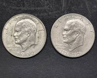 1776-1976 Eisenhower Liberty Bell Moon Silver Dollar 1972 Eisenhower US Dollar Coin