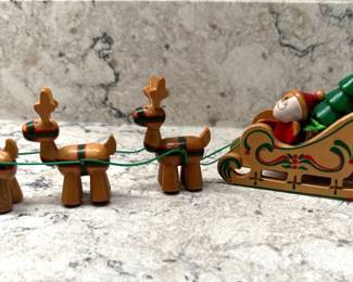 R Dakin & Co wooden santa sleigh