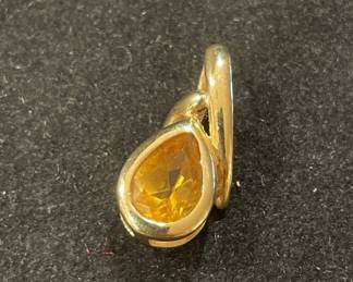 14k citrine pendant