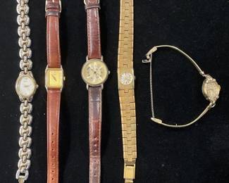 Watches include Seiko, Elgin, Enicad, Waltham