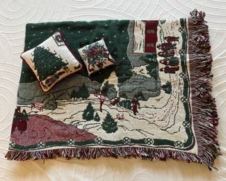 Holiday throw blank & pillows