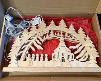 Germany holiday light up wood carving