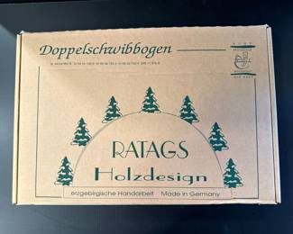 Doppelschwibbogen Ratags Holz Design wood Christmas scene
