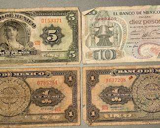 Mexico paper money.Vintage