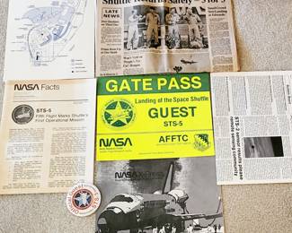 1982 Guest Pass Package for Space Shuttle Landing