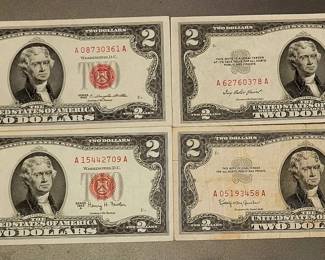 1953 Red Note $2 bills