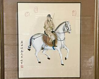 PAIR OF CHINESE PRINTS NICELY FRAMED.