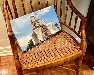 LOVE THIS BAMBOO AND CANED ARM CHAIR.