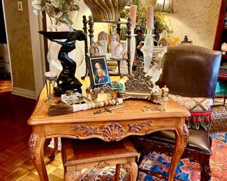 FUN GAME TABLE WITH BRASS AND GLASS!