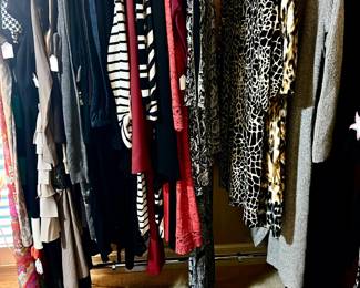 LOTS OF CLOTHING VARIOUS SIZES. MOSTLY MEDIUM, LARGE, XL