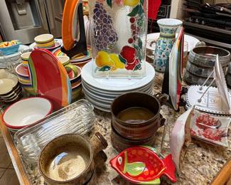 Peggy Karr fruit tray glass tray