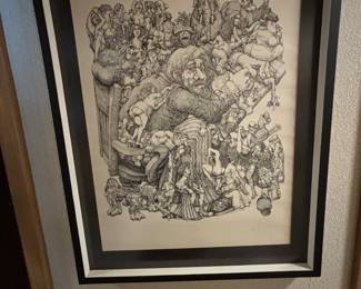 Schweber Gulliver framed art