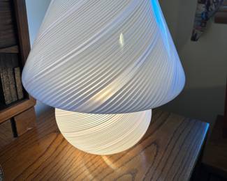 1970’s Vetri Murano Pink Mushroom Lamp 