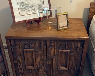 Paul Evans 1970's Lane Furniture Pueblo Brutalist Style Nightstand 2 of 2