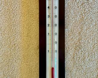 Close up of wall thermometer