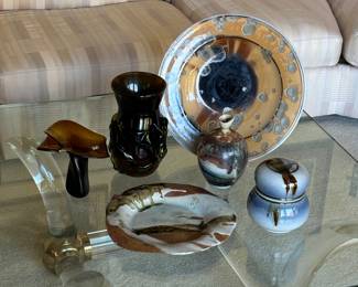 Glazed pottery and art glass