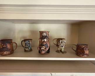 Pottery mugs