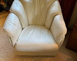 Leather swivel chair