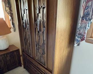 Paul Evans 1970's Lane Furniture Pueblo Brutalist Style Wardrobe