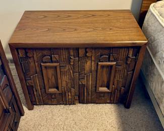 Paul Evans 1970's Lane Furniture Pueblo Brutalist Style Nightstand 2 of 2
