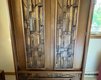 Paul Evans 1970's Lane Furniture Pueblo Brutalist Style Wardrobe