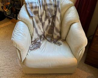 Leather swivel chair