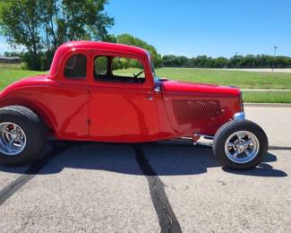 (AVAILABLE FOR PRESALE)
1933 Ford Coupe, w/383 Stroker Motor & Corvette Rearend 