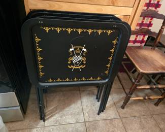 Vintage TV tray set