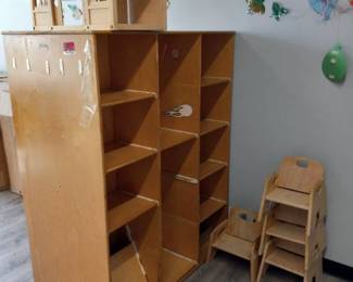 Jonti-Craft Children's Storage Cubby And Children's Chairs
