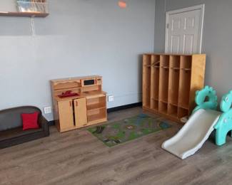 Lot Of Children's Furniture And Dinosaur Slide